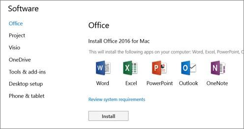 download and install or reinstall office 2016 for mac